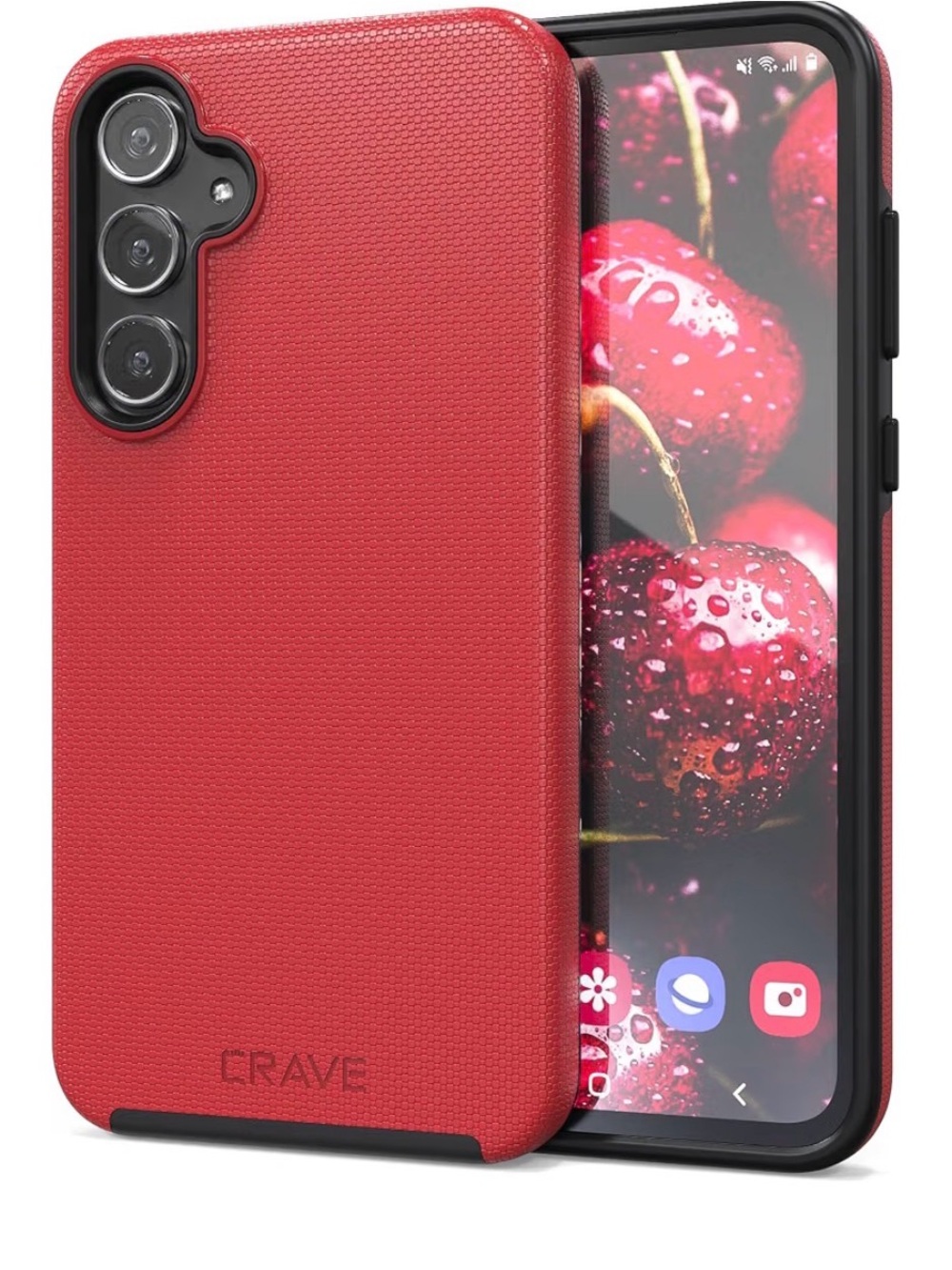 📱Samsung Galaxy A 55 case shockproof protection dual layer 6.6”RED